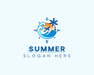 Tropical Beach Travel logo design