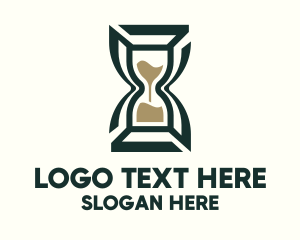 Traditional - Hourglass Countdown Timer logo design