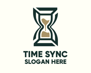 Hourglass Countdown Timer logo design