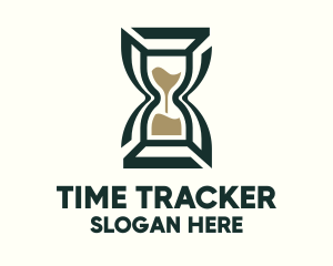 Hourglass Countdown Timer logo design