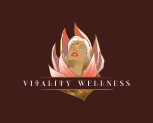 Wellness Lotus Goddess logo design