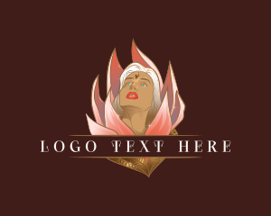 Massage - Wellness Lotus Goddess logo design