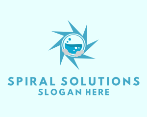 Spiral Star Laundry  logo design