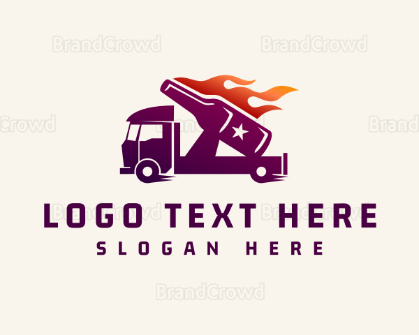 Blazing Beer Truck Logo