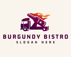 Blazing Beer Truck logo design