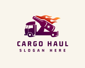 Blazing Beer Truck logo design