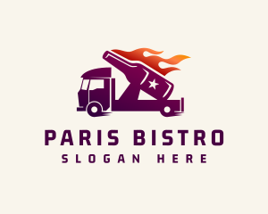 Blazing Beer Truck logo design