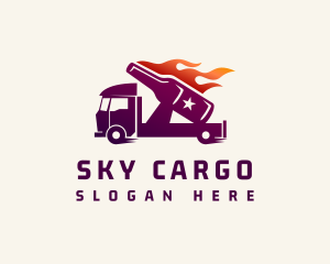 Blazing Beer Truck logo design