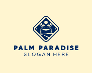 Tropical Island Beach logo design