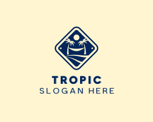 Tropical Island Beach logo design