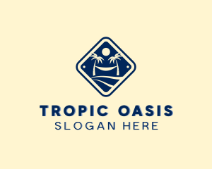 Tropical Island Beach logo design