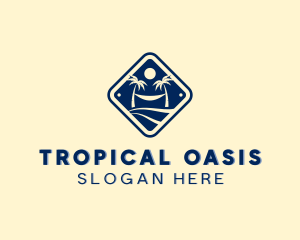Tropical Island Beach logo design