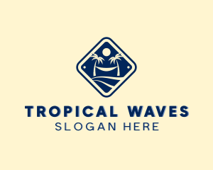 Tropical Island Beach logo design