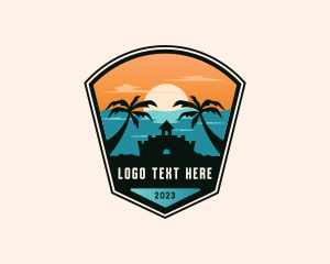 Castle - Tropical Beach Summer logo design