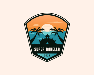 Tropical Beach Summer Logo