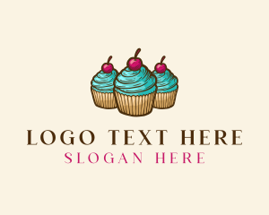 Blue And Pink - Sweet Cupcake Bakery logo design