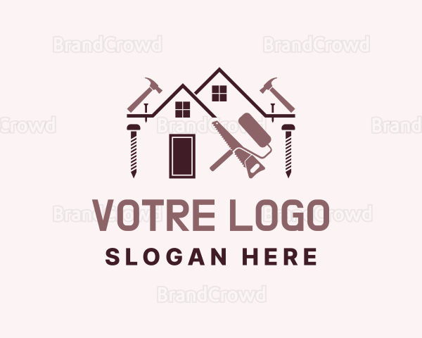 Home Construction Service Logo