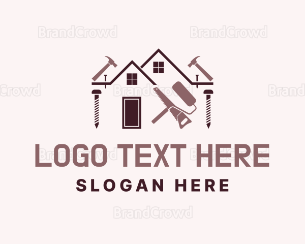 Home Construction Service Logo