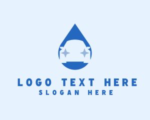 Auto Wash - Car Wash Droplet logo design