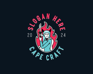 Cape - Cosplay Woman Esports logo design