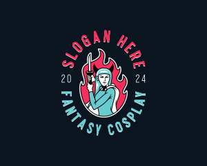Cosplay - Cosplay Woman Esports logo design