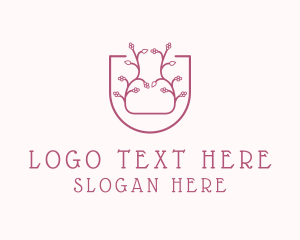 Feminine - Nature Beauty Letter U logo design