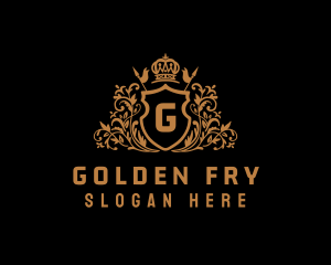 Golden Imperial Shield logo design