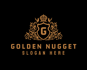 Golden Imperial Shield logo design