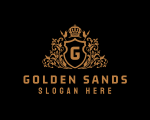 Golden Imperial Shield logo design