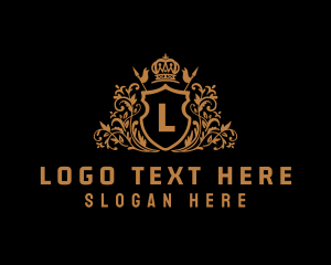 Ornamental - Golden Imperial Shield logo design