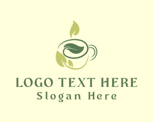 Organic - Coffee Tea Leaf Cup logo design