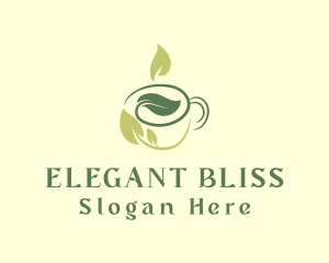 Elegant - Coffee Tea Leaf Cup logo design