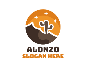 Cactus Desert Badge logo design