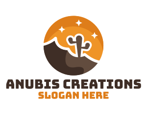 Cactus Desert Badge logo design