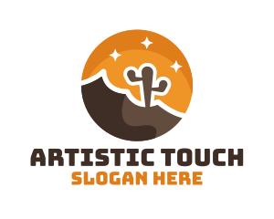 Cactus Desert Badge logo design