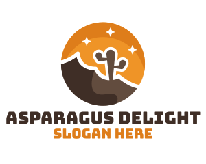 Cactus Desert Badge logo design