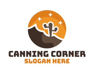 Cactus Desert Badge logo design