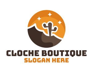 Cactus Desert Badge logo design