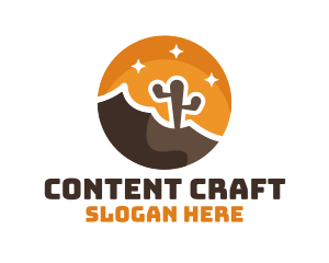 Cactus Desert Badge logo design