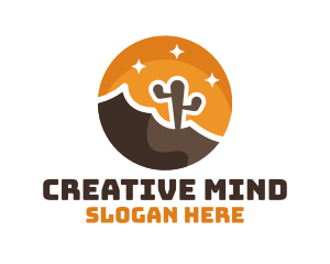 Cactus Desert Badge logo design