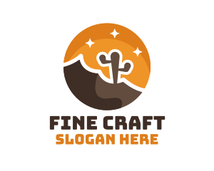 Cactus Desert Badge logo design