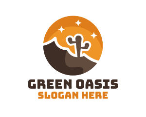 Succulent - Cactus Desert Badge logo design