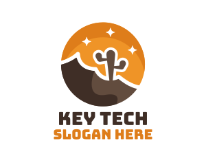 Cactus Desert Badge logo design