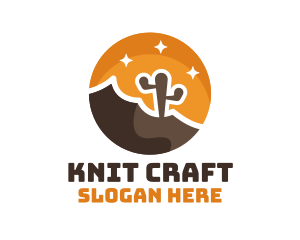 Cactus Desert Badge logo design