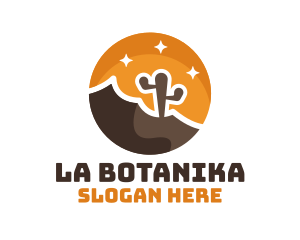 Wild West - Cactus Desert Badge logo design