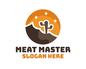 Cactus Desert Badge logo design