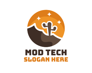 Cactus Desert Badge logo design