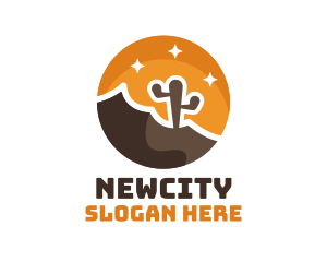 Cactus Desert Badge logo design