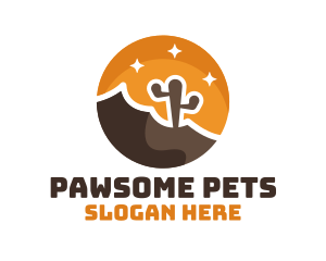 Cactus Desert Badge logo design