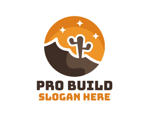 Cactus Desert Badge logo design